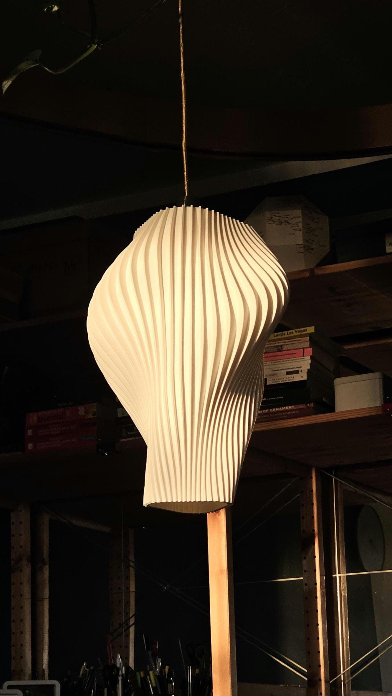 Alma Pendant Lamp – Eco Ceiling Light by BIOMORPH - Cotton White